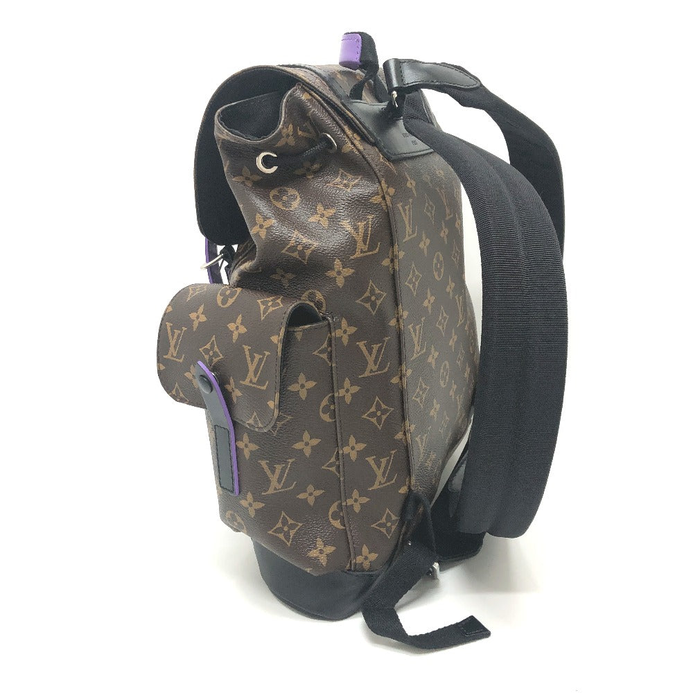 Louis Vuitton Backpack M46247 Monogram Canvas Purple Monogram Macacer Christopher Pm Mens Used Authentic