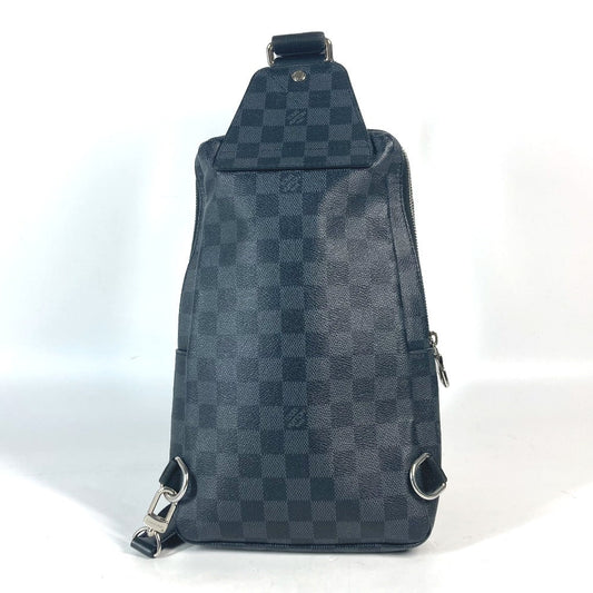 Louis Vuitton Shoulder Bag N40237 Damier Grafitto Canvas Black X Gray Damier Grafitte Avenue Sling Bag Mens Used Authentic