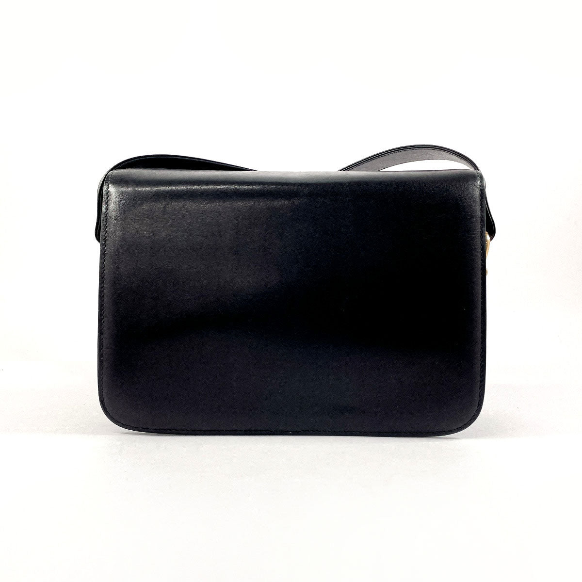 Celine Leather Black Vintage Carriage Metal