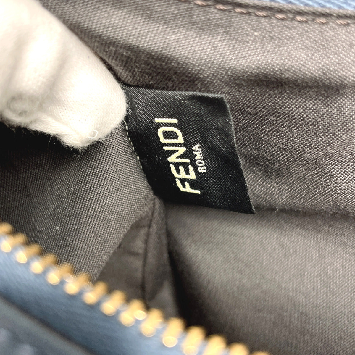 Fendi Handbag 8 Br798 Leather Blue Graphi Small