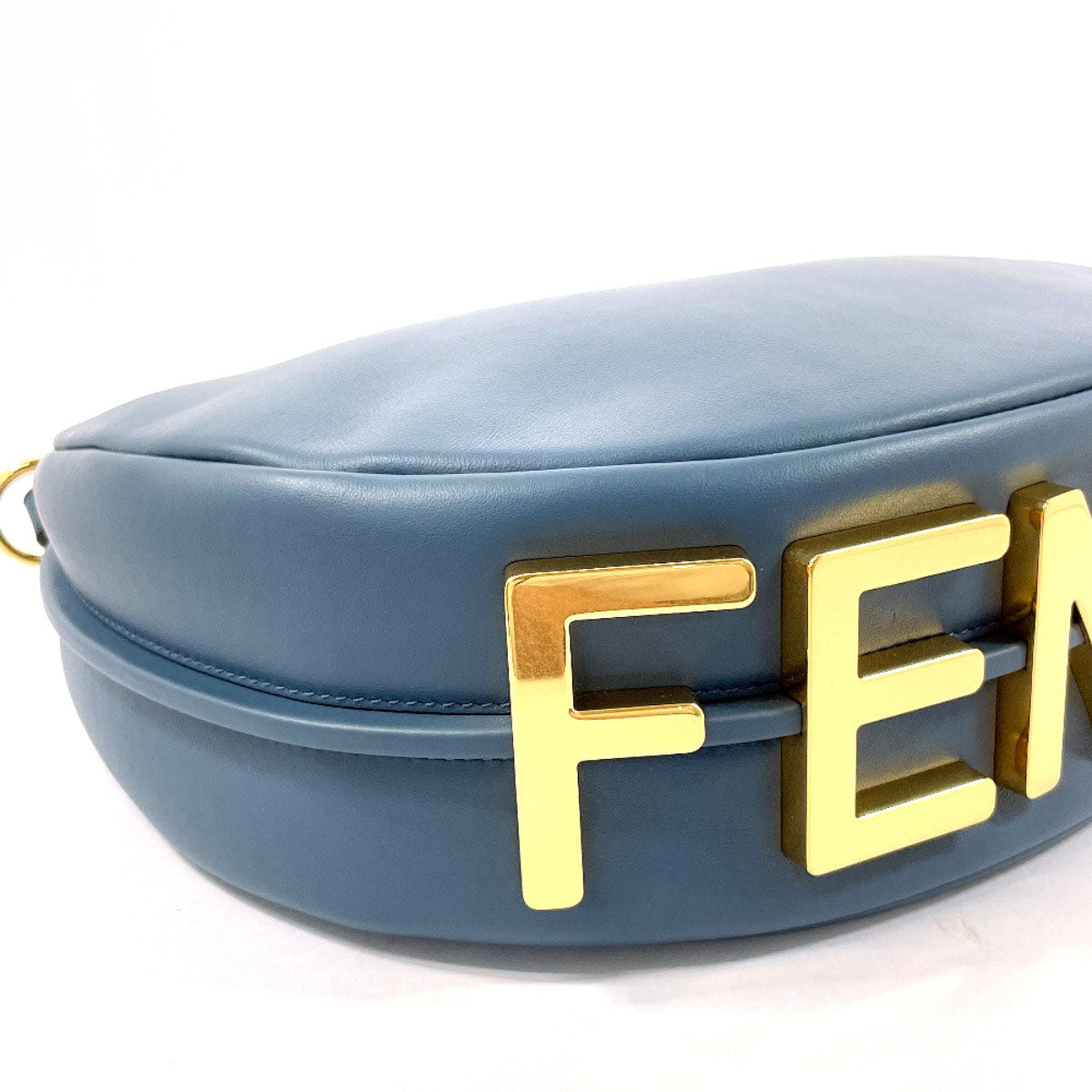 Fendi Handbag 8 Br798 Leather Blue Graphi Small