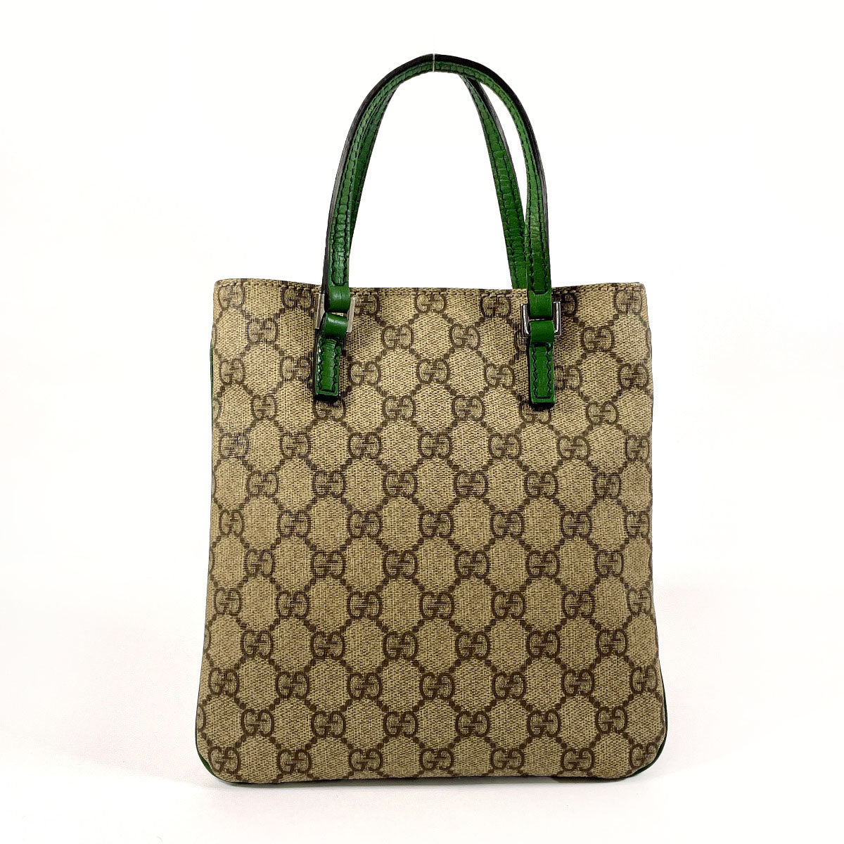 Gucci Handbag 114600 Gg Supreme Canvas, Leather Beige Mini Tote Women Used Authentic