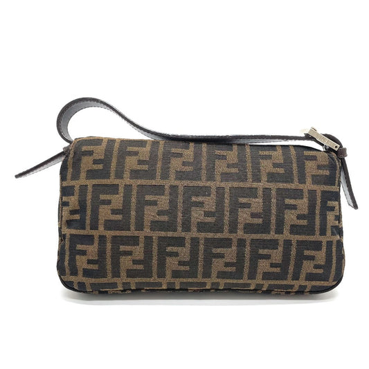 Fendi Shoulder Bag 2321.26424 Canvas / Leather Brown Type Ff Logo Zucca Pattern Mamma Bucket Women Used Authentic