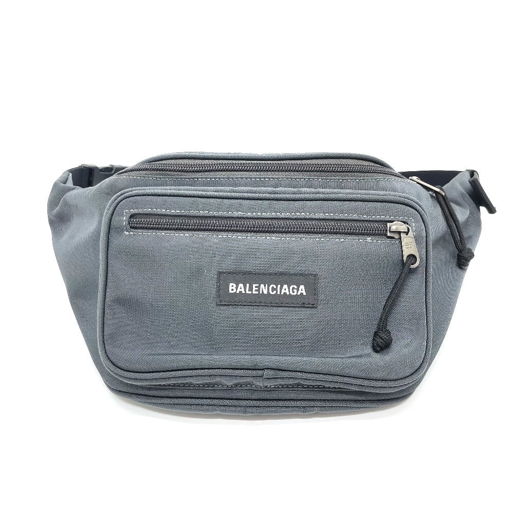 Balenciaga Waist Bag 482389 Nylon Gray Type Waist Pouch Explorer Unisex(unisex) Used Authentic