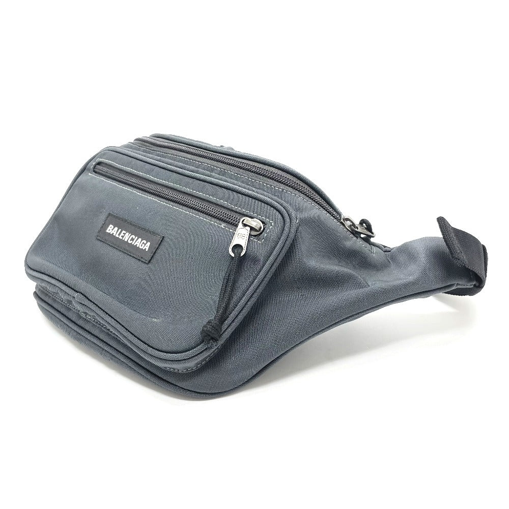 Balenciaga Waist Bag 482389 Nylon Gray Type Waist Pouch Explorer Unisex(unisex) Used Authentic