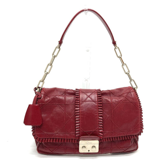 Christian Dior Shoulder Bag 10 Ma 0150 Leather Red Miss Dior New Rock Cannage