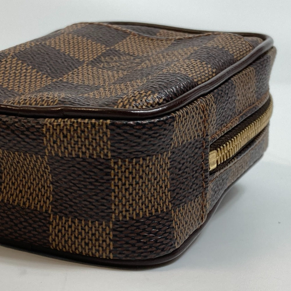 Louis Vuitton Shoulder Bag N61738 Damier Canvas Brown Damier Etui Okapi Women Used Authentic