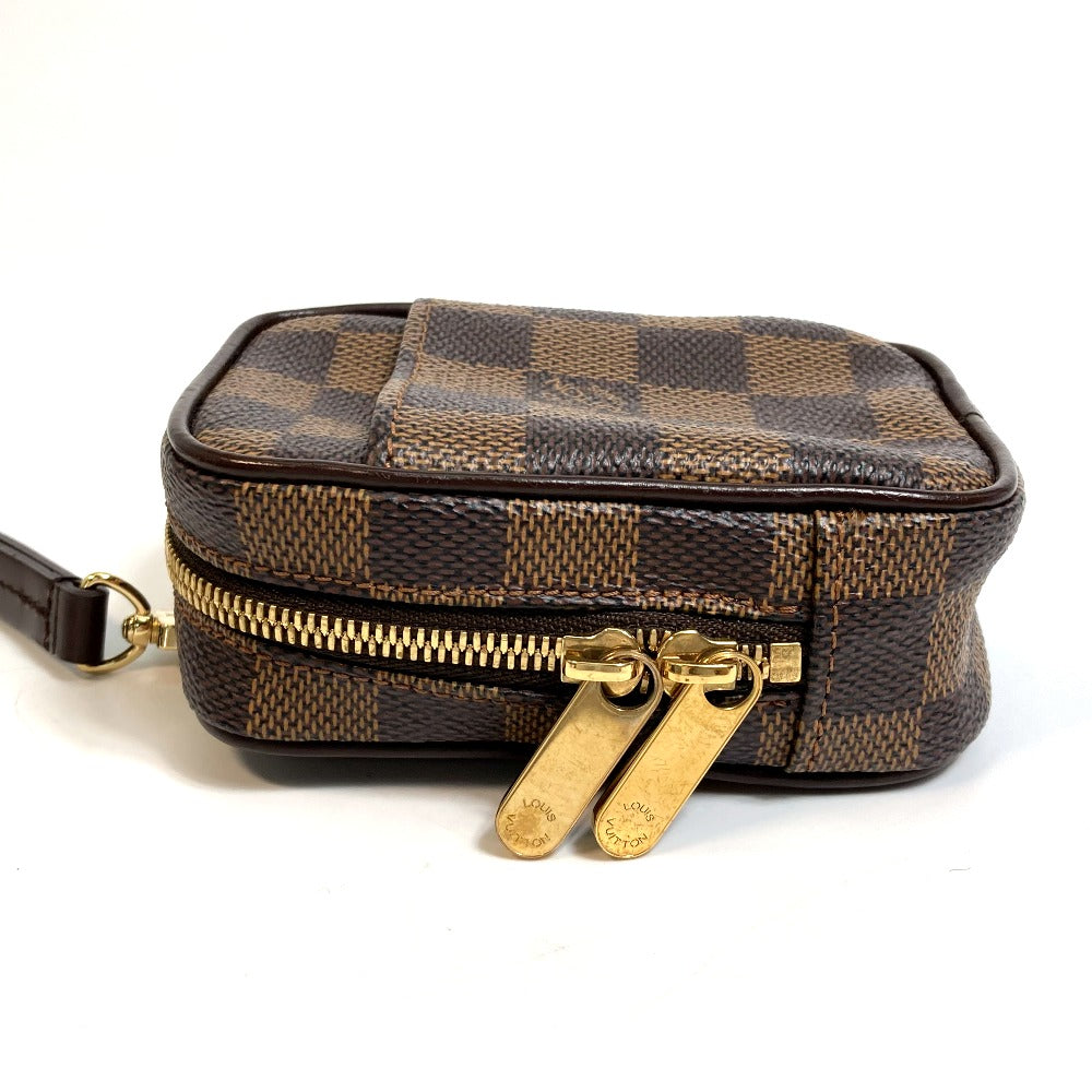 Louis Vuitton Shoulder Bag N61738 Damier Canvas Brown Damier Etui Okapi Women Used Authentic