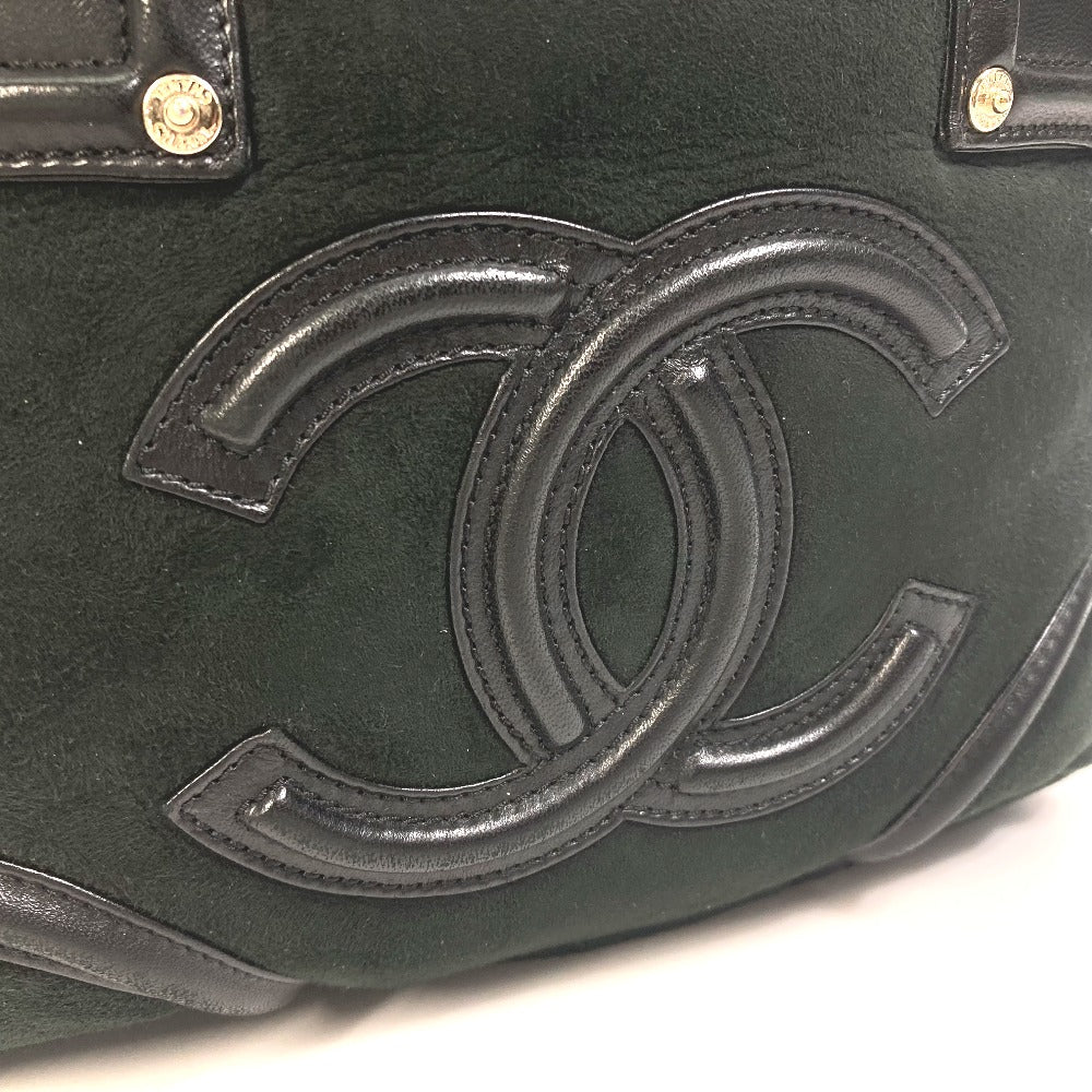 Chanel Tote Bag Mouton, Leather Black Cc Coco Mark Cocoko Koon Small Women Used Authentic