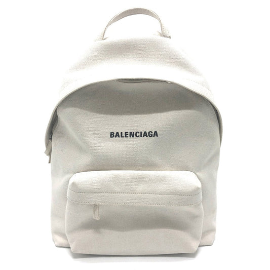 Balenciaga Backpack 552374 Canvas White Logo Backpack Mens Secondhand Authentic