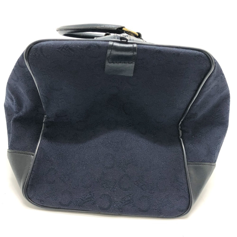 Celine Boston Duffel Bag Canvas / Leather Navy C Macadam Carriage Vintage Women Used Authentic