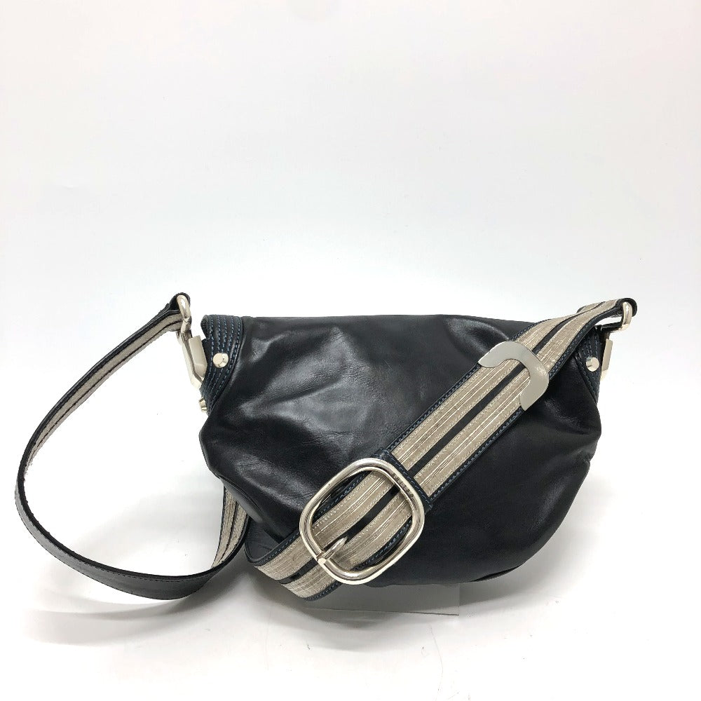 Celine Shoulder Bag 115/130 Leather Black Ribbon Crossbody