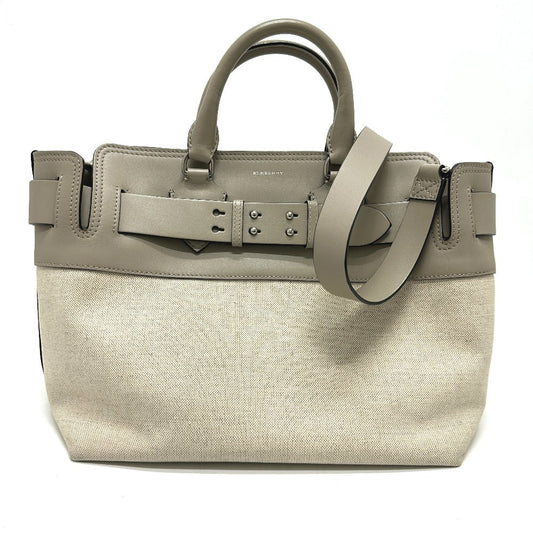 Burberry Handbag 4076673 Canvas / Leather Beige Belt Bag Medium Women Used Authentic