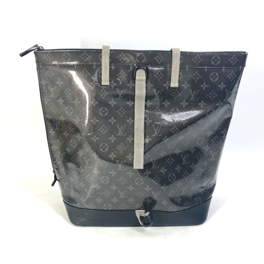 Louis Vuitton Tote Bag M43900 Plastics Black Monogram Eclipse Glaze Zipped Tote Mens Used Authentic