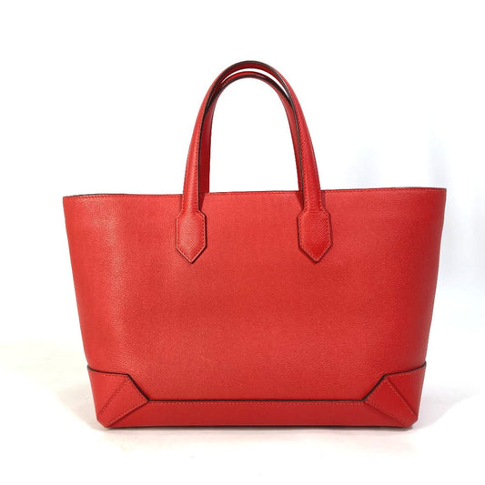 Hermes Tote Bag Evercolor, Epsom Red Maxi Box Cover 30 Women Used Authentic