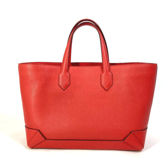 Hermes Tote Bag Evercolor, Epsom Red Maxi Box Cover 30 Women Used Authentic