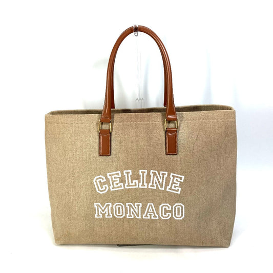 Celine Shoulder Bag 19006 Canvas / Leather Brown Shoulder Horizontal Hippo Women Used Authentic