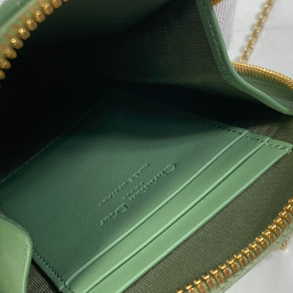 Christian Dior Shoulder Bag S0872 Onmj M59 H Leather Green Cannage Phone Case Lady Dior Lady Dior Phone Holder Women Used Authentic