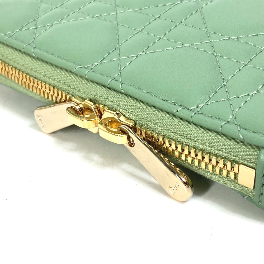 Christian Dior Shoulder Bag S0872 Onmj M59 H Leather Green Cannage Phone Case Lady Dior Lady Dior Phone Holder Women Used Authentic