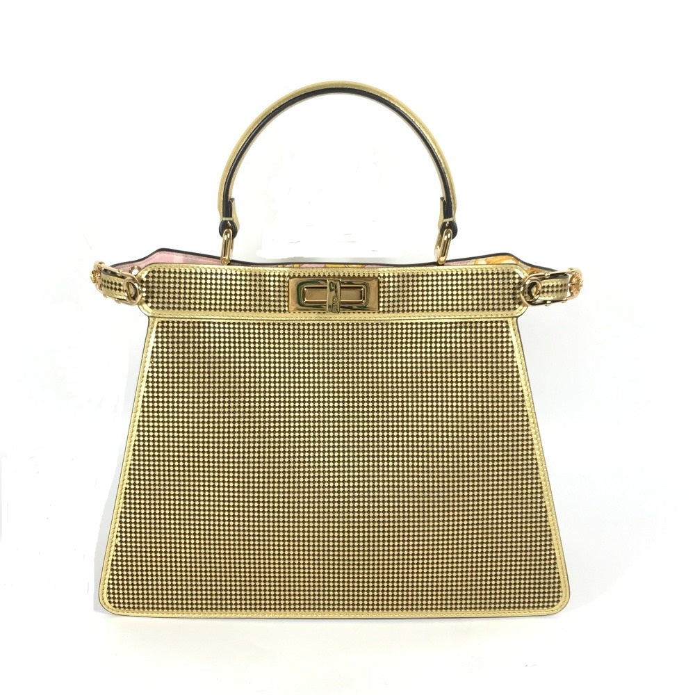 Fendi Handbag 8 Bn321 Leather Gold Versace Versace Collaboration Fendace Peekaboo Medium Iseeu Medium