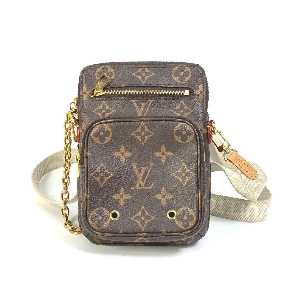 Louis Vuitton Shoulder Bag M80746 Monogram Canvas Brown Monogram Utility Crossbody Women Used Authentic