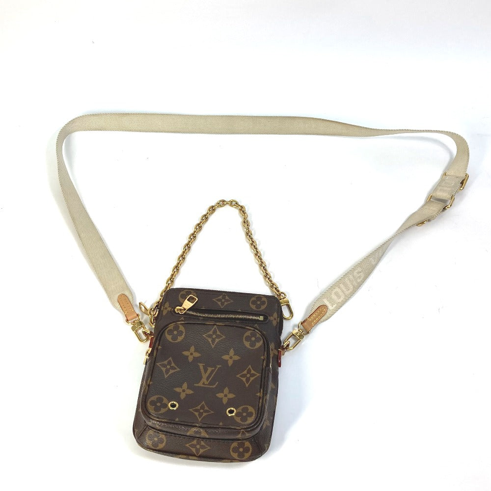 Louis Vuitton Shoulder Bag M80746 Monogram Canvas Brown Monogram Utility Crossbody Women Used Authentic