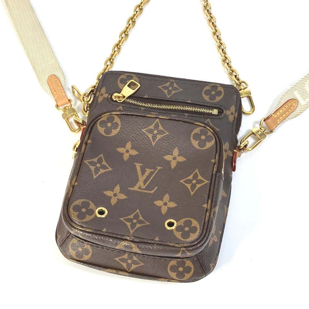 Louis Vuitton Shoulder Bag M80746 Monogram Canvas Brown Monogram Utility Crossbody Women Used Authentic