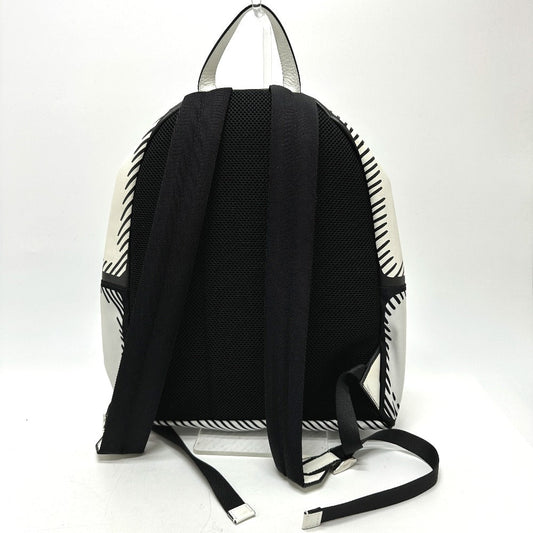 Fendi Backpack 7 Vz042 Canvas / Leather White Joshua Vides California Sky Backpack Mens Used Authentic