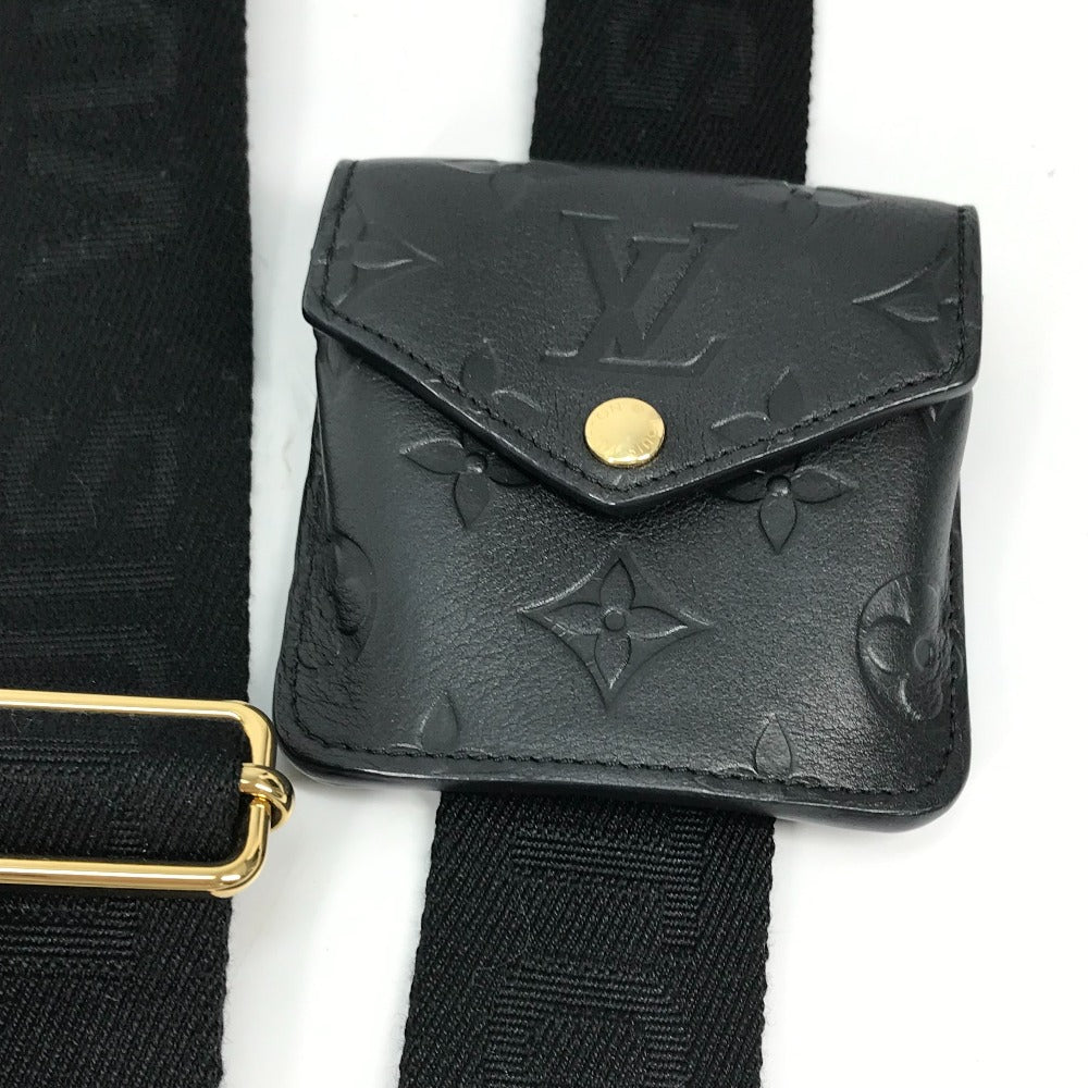 Louis Vuitton Shoulder Bag M80450 Leather Black Monogram Utility Crossbody Mens Used Authentic