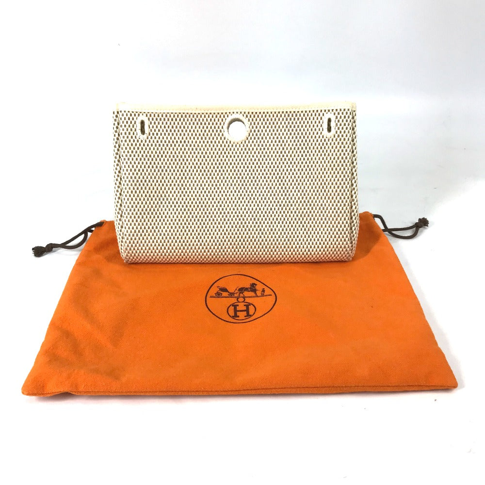 Hermes Pouch Canvas Beige For Herbag Replacement Bag Only Women Used Authentic