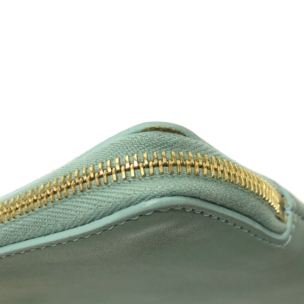 Celine Clutch Bag Leather Green Type Business Bag Women Used Authentic