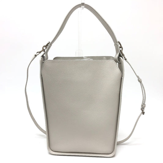 Balenciaga Shoulder Bag 659920 Leather White North South Women Used Authentic