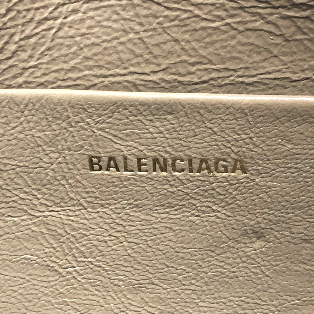 Balenciaga Clutch Bag 644432 Leather Brown Logo Every Day Women Used Authentic