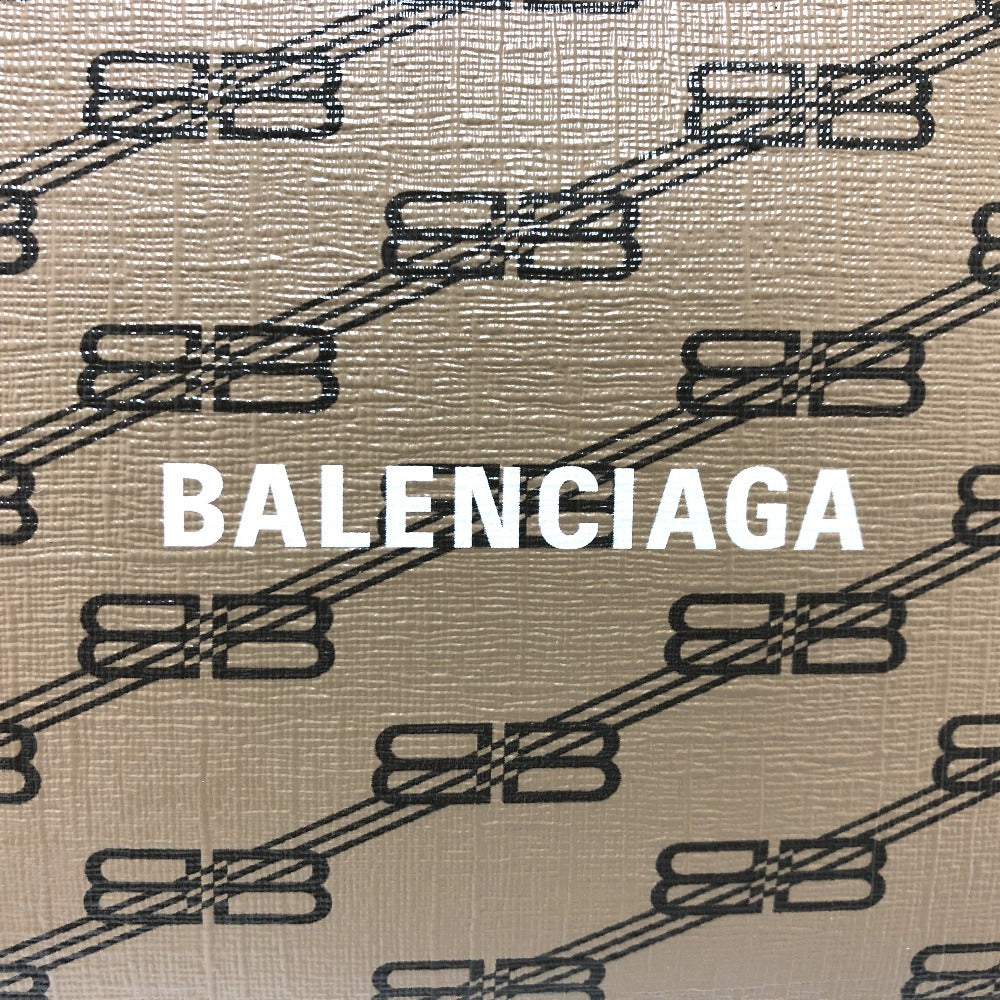 Balenciaga Clutch Bag 644432 Leather Brown Logo Every Day Women Used Authentic