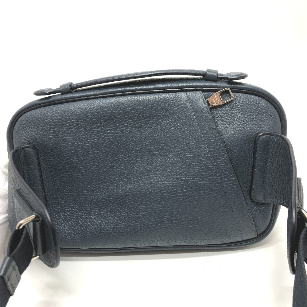 Louis Vuitton Sling Bag M94473 Taurillon Clemence Leather Navy Bum Bag Mens Used Authentic