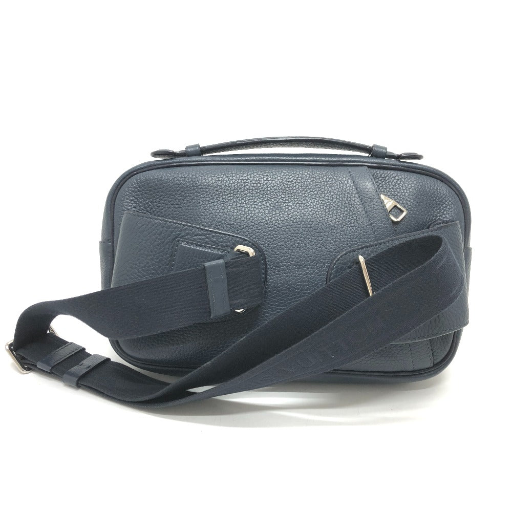 Louis Vuitton Sling Bag M94473 Taurillon Clemence Leather Navy Bum Bag Mens Used Authentic