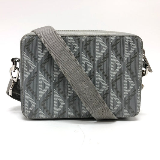 Dior Shoulder Bag 2 Esbc119 Dco Coated Canvas / Leather Gray Cd Diamond Pouch Mens Used Authentic