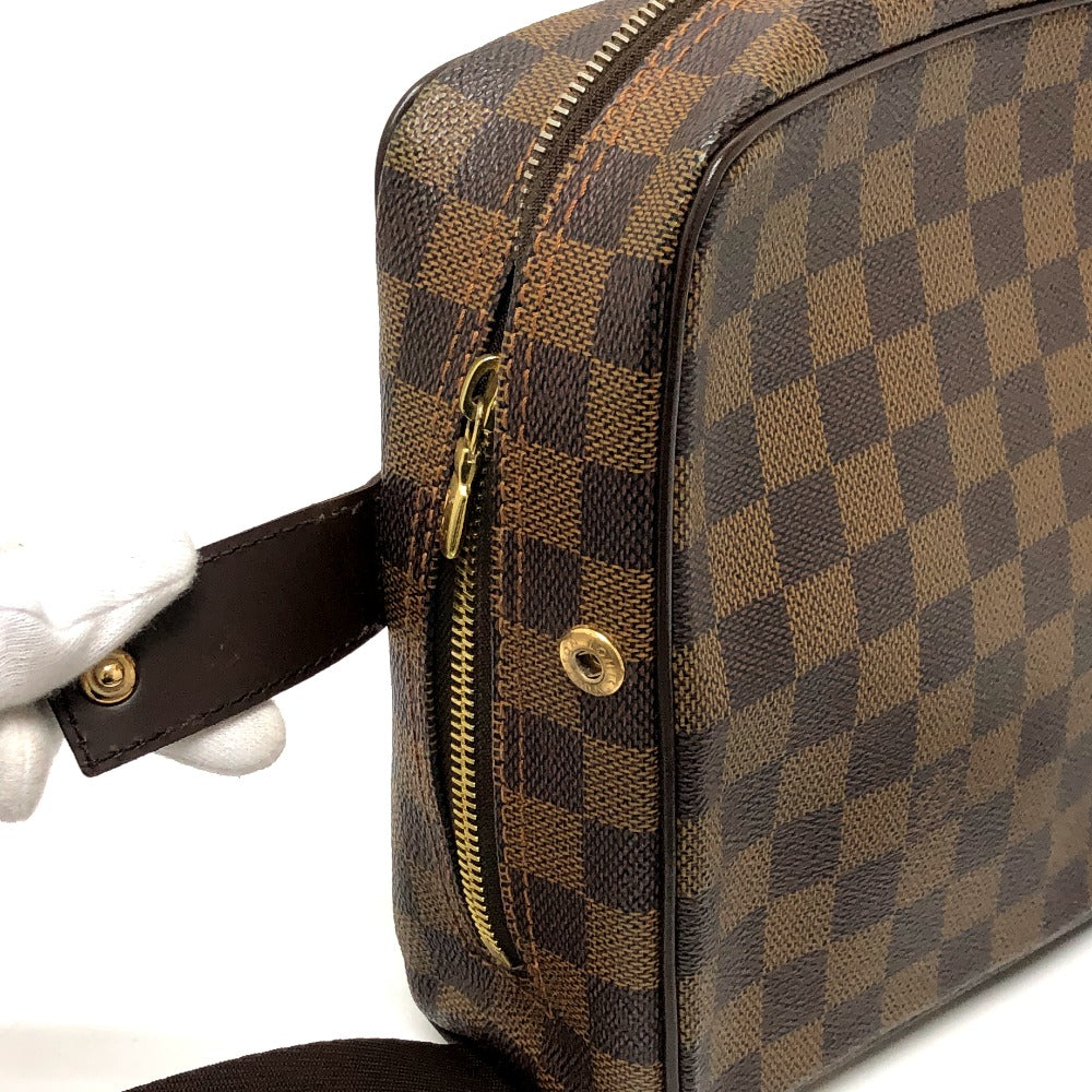 Louis Vuitton Shoulder Bag N41442 Damier Canvas Brown Damier Olaf Pm Women Used Authentic