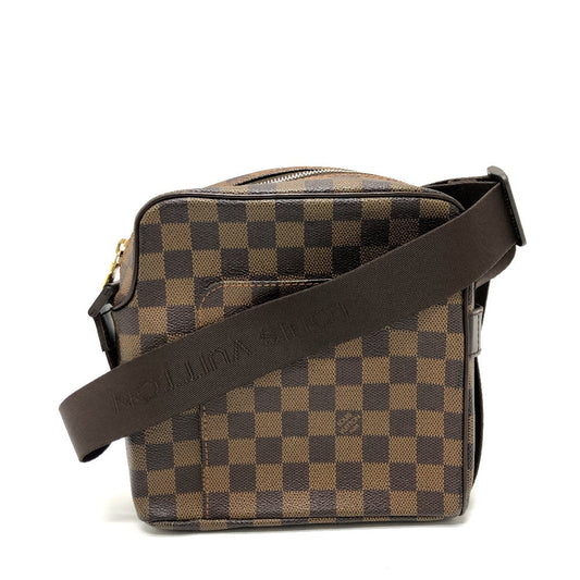 Louis Vuitton Shoulder Bag N41442 Damier Canvas Brown Damier Olaf Pm Women Used Authentic