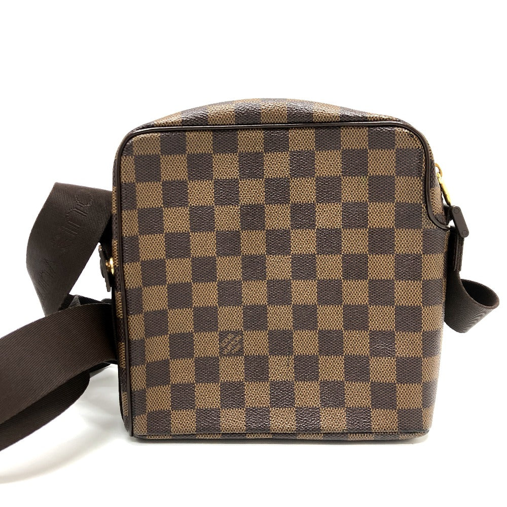 Louis Vuitton Shoulder Bag N41442 Damier Canvas Brown Damier Olaf Pm Women Used Authentic