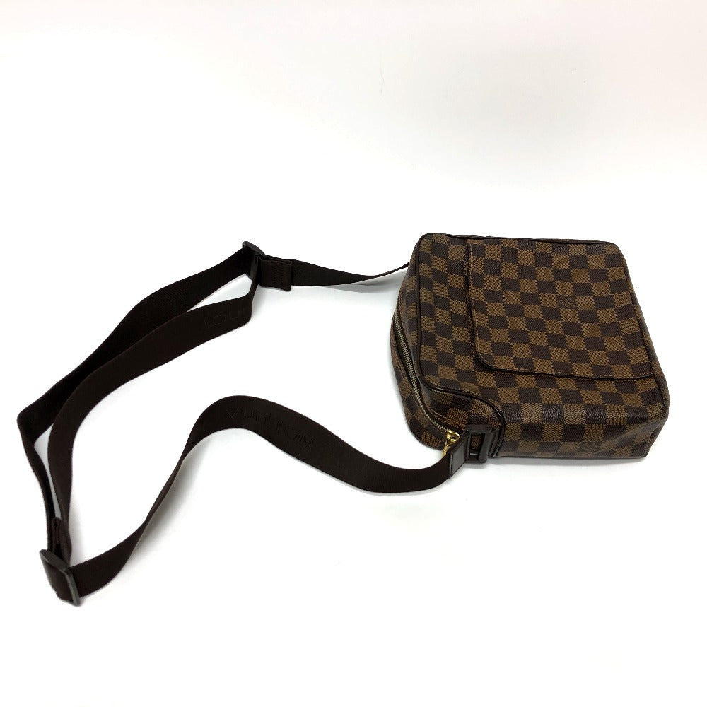 Louis Vuitton Shoulder Bag N41442 Damier Canvas Brown Damier Olaf Pm Women Used Authentic