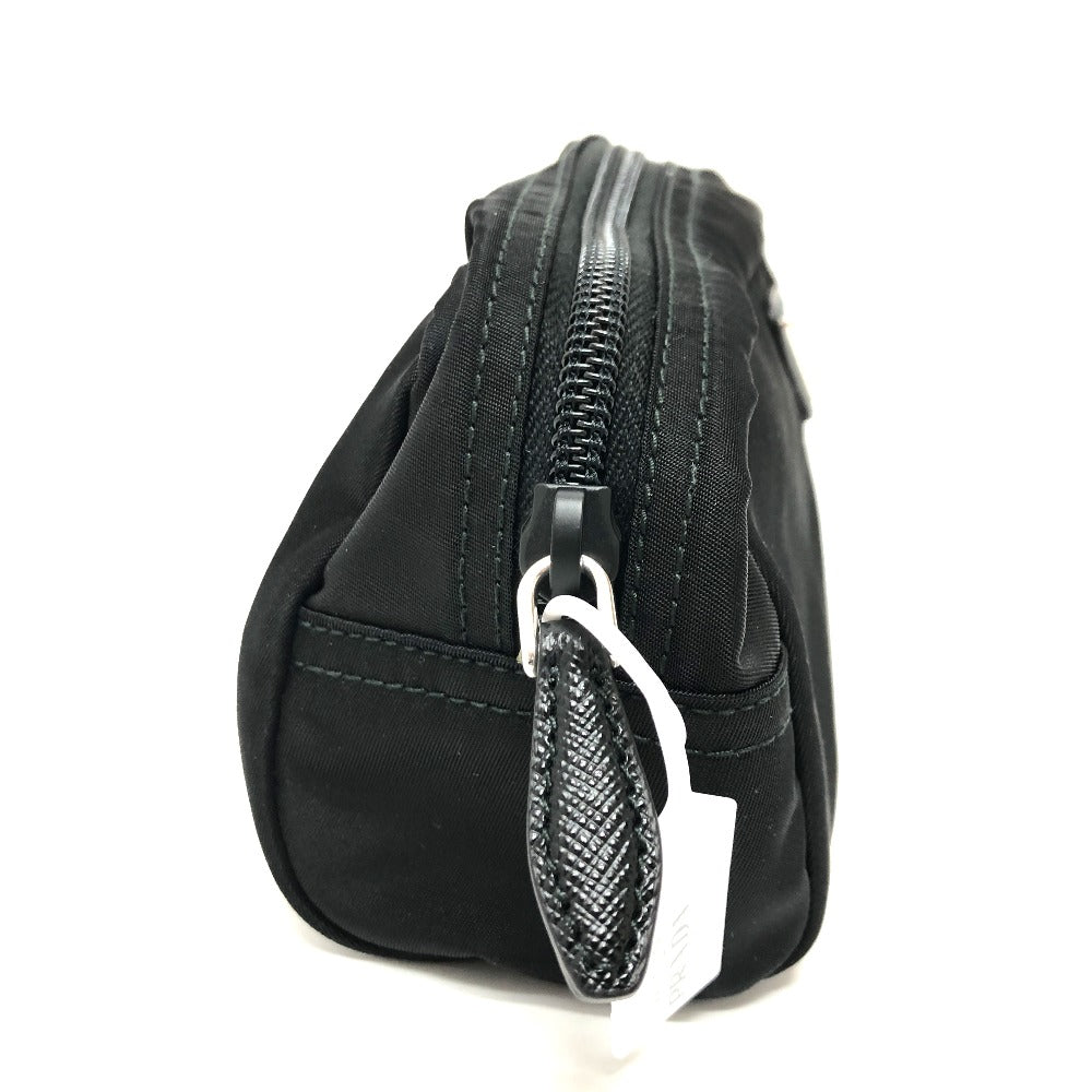 Prada Pouch 1 Na350 Nylon Black Triangle Logo Women Secondhand Authentic