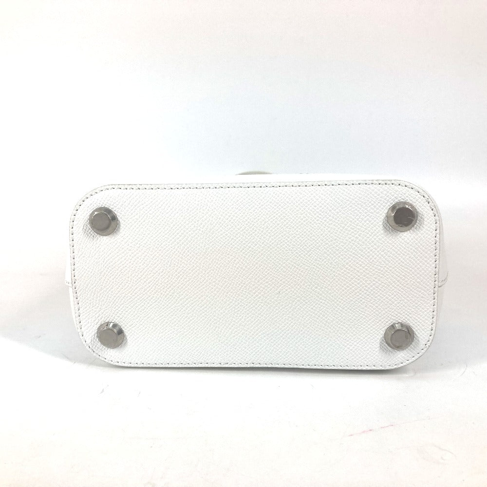 Balenciaga Shoulder Bag 596159 Leather White Logo Ville Xxs Women Used Authentic