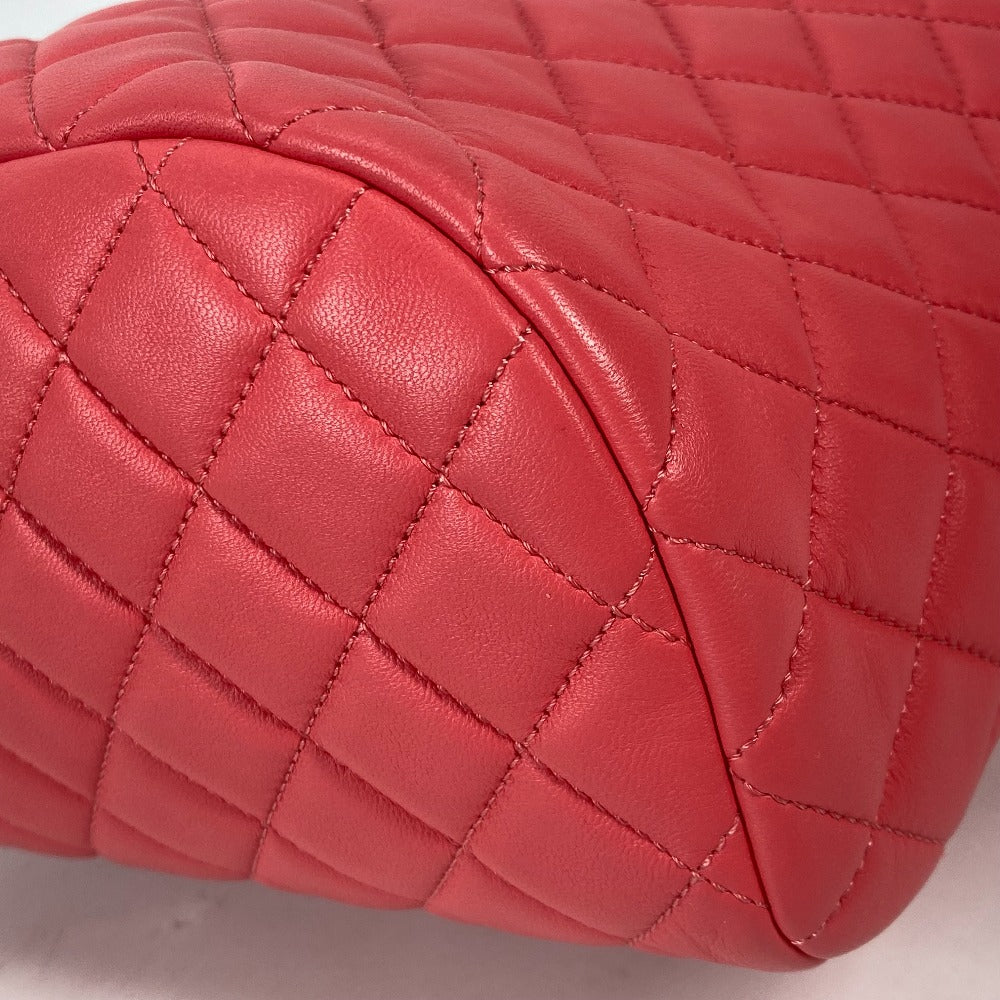 Chanel Backpack Lambskin Pink Bag Cc Coco Mark Matelasse Quilting Women Used Authentic