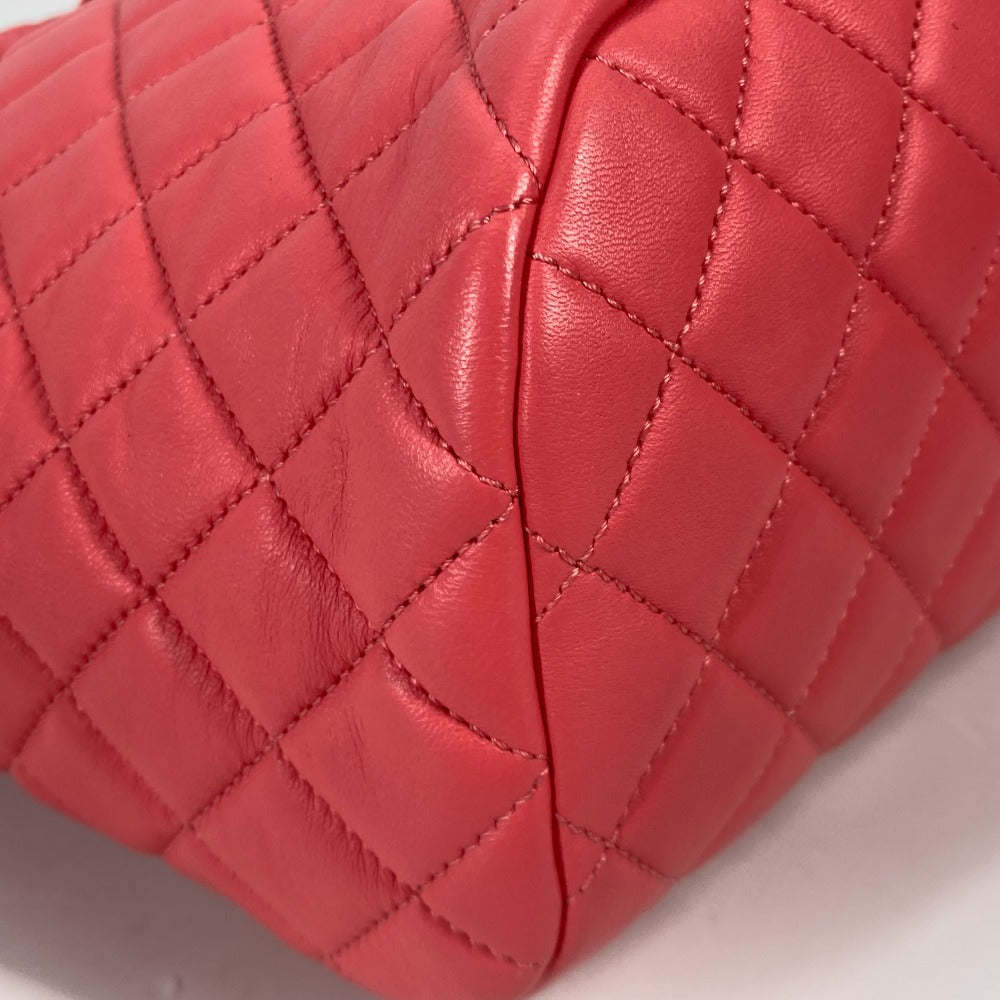 Chanel Backpack Lambskin Pink Bag Cc Coco Mark Matelasse Quilting Women Used Authentic