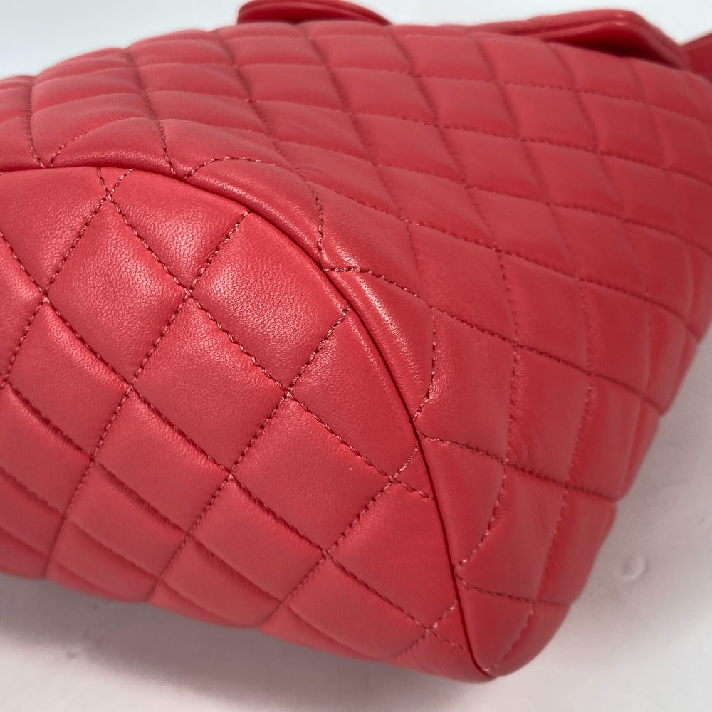 Chanel Backpack Lambskin Pink Bag Cc Coco Mark Matelasse Quilting Women Used Authentic