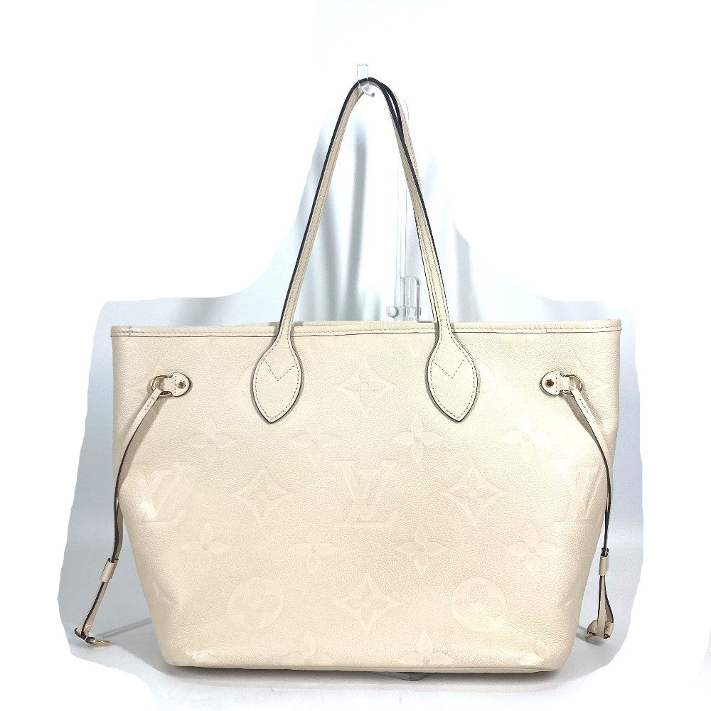 Louis Vuitton Tote Bag M46676 Monogram Ann Platt Leather Beige Monogram Ann Platt Neverfull Mm Women Used Authentic