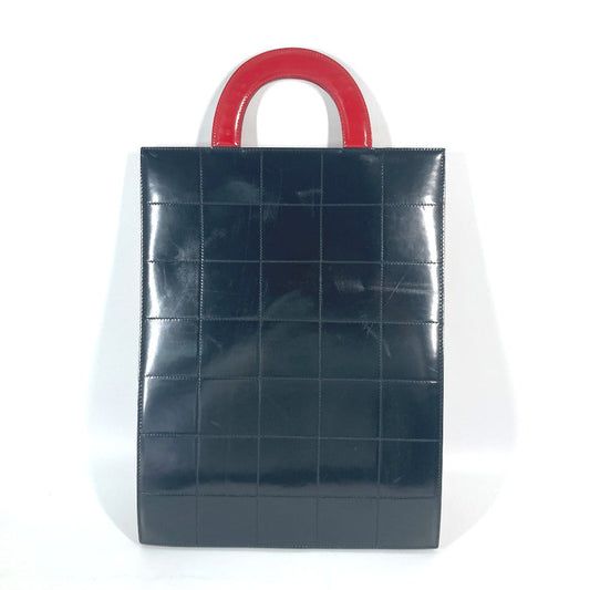 Chanel Handbag Patent Leather / Leather Red Vertical Tote Bag Mademoiselle Coco Chanel Women Used Authentic