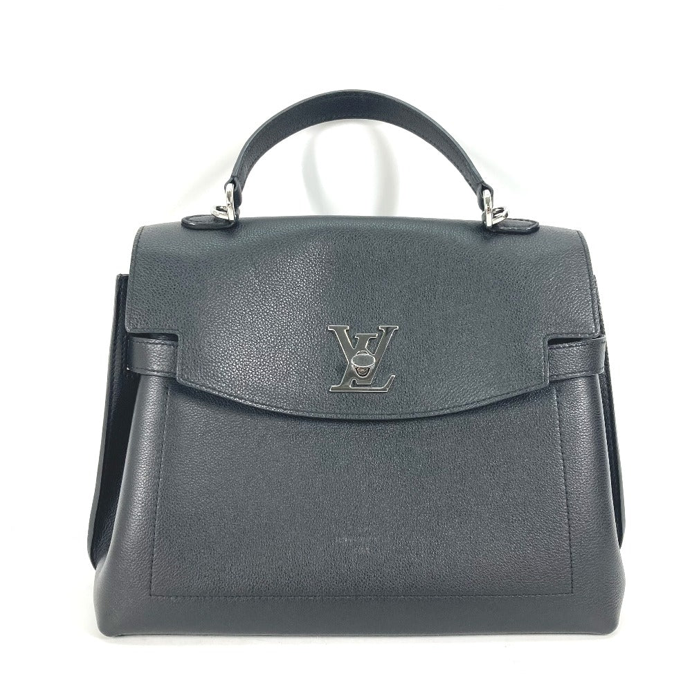 Louis Vuitton Handbag M51395 Grain Calfskin Leather Black Bag Tote Bag Rock Me Ever Mm Women Used Authentic