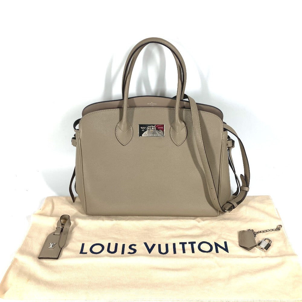 Louis Vuitton Tote Bag M51685 Taurillon Clemence Leather Tourterelle (Grey) 2 Way Crossbody Mira Mm Women Used Authentic